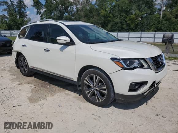 2020 Nissan Pathfinder Platinum with VIN 5N1DR2DN7LC632887, listed as a Copart auction lot 70498125 with 53,133 mi miles and Non repairable. Bid and sale history available at DreamBid. Image 4.