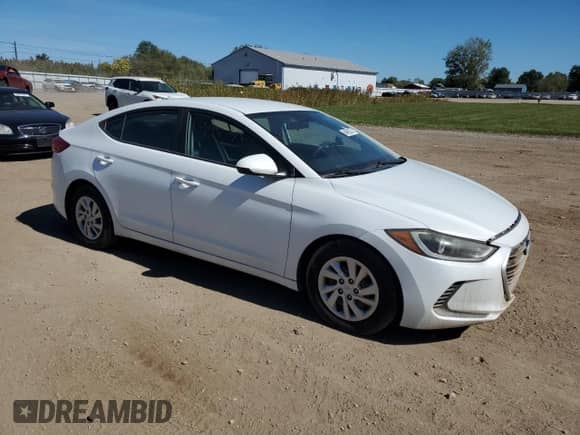 2017 Hyundai Elantra SE with VIN 5NPD74LF7HH186557, listed as a Copart auction lot 84962375 with 145,734 mi miles and Salvage title. Bid and sale history available at DreamBid. Image 4.