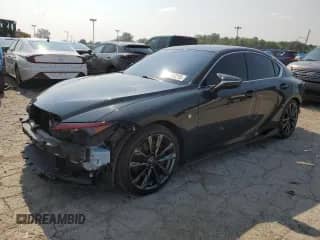 2021 Lexus IS 350 F Sport z VIN JTHGZ1E25M5018327, wystawiony jako Copart lot #66857215 z przebiegiem 84 791 mil mil oraz Szkoda całkowita • Salvage title. Historia ofert i sprzedaży dostępna na DreamBid. Obrazek 1.