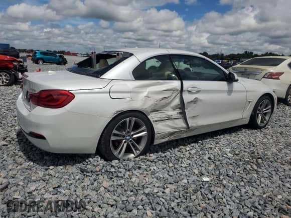 2018 BMW 4 Series 430i with VIN WBA4Z1C5XJEE43877, listed as a Copart auction lot 80347095 with Not provided miles and Salvage title. Bid and sale history available at DreamBid. Image 3.