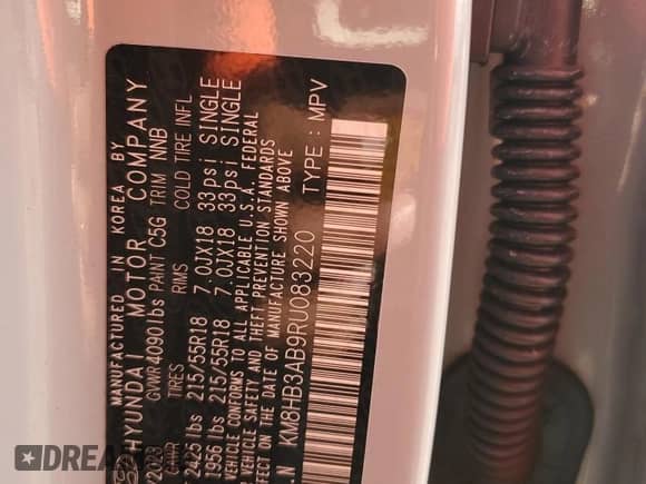 2024 Hyundai Kona SEL с VIN KM8HB3AB9RU083220, выставлен на аукционе Copart как лот 81511264 с пробегом 7 125 миль миль и На запчасти • Non repairable. История ставок и продаж доступна на DreamBid. Изображение 15.