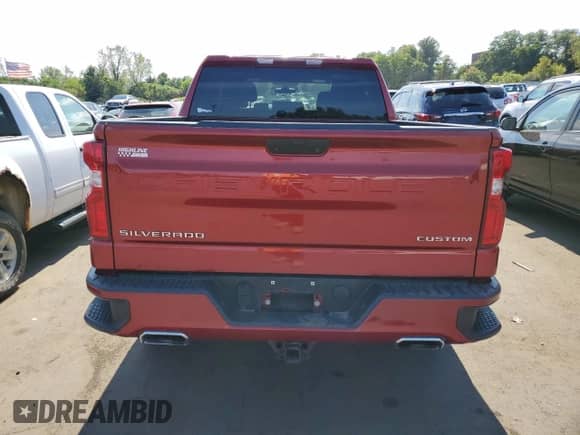 2021 Chevrolet Silverado 1500 Custom with VIN 1GCUYBEF7MZ199231, listed as a Copart auction lot 80442205 with 48,767 mi miles and Salvage title. Bid and sale history available at DreamBid. Image 6.