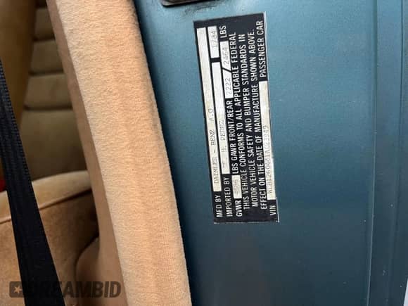 1984 Mercedes-Benz 500 с VIN WDB1260441A023949, выставлен на аукционе Copart как лот 79029884 с пробегом 139 069 миль миль и Чистый • Clean title. История ставок и продаж доступна на DreamBid. Изображение 10.