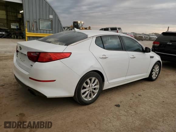 2014 Kia Optima LX with VIN 5XXGM4A79EG320476, listed as a Copart auction lot 81949565 with 82,411 mi miles and Salvage title. Bid and sale history available at DreamBid. Image 3.
