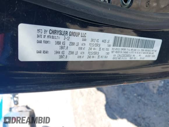 2012 Jeep Compass Limited с VIN 1C4NJCCB2CD605510, выставлен на аукционе IAAI как лот 41817614 с пробегом 151 779 миль миль и . История ставок и продаж доступна на DreamBid. Изображение 9.