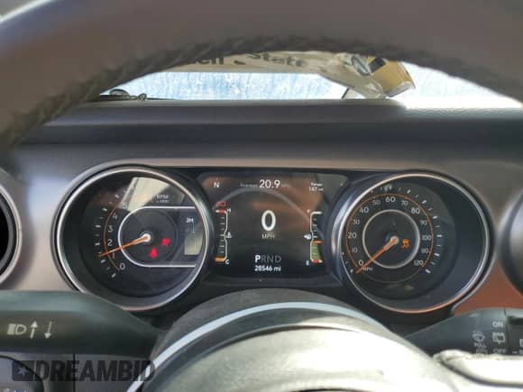 2023 Jeep Wrangler Sport S with VIN 1C4HJXDG7PW677814, listed as a Copart auction lot 67802085 with 28,546 mi miles and Salvage title. Bid and sale history available at DreamBid. Image 9.