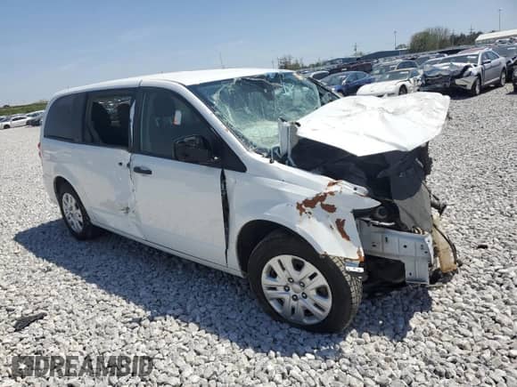2020 Dodge Grand Caravan SE Plus with VIN 2C4RDGBG1LR248704, listed as a Copart auction lot 52493045 with Not provided miles and Salvage title. Bid and sale history available at DreamBid. Image 4.