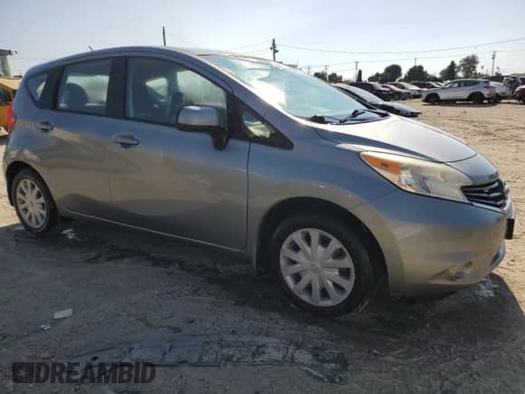 2014 Nissan Note S Plus with VIN 3N1CE2CP6EL403643, listed as a Copart auction lot 80408175 with 126,964 mi miles and Clean title. Bid and sale history available at DreamBid. Image 4.