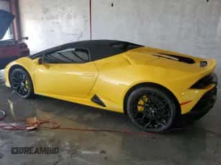 2023 Lamborghini Huracan with VIN ZHWUT5ZF1PLA23321, listed as a Copart auction lot 74672934 with Not provided miles and Non repairable. Bid and sale history available at DreamBid. Image 2.