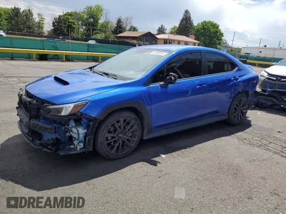 2022 Subaru WRX Premium с VIN JF1VBAH60N8014994, выставлен на аукционе Copart как лот 58999515 с пробегом 24 375 миль миль и Списание • Salvage title. История ставок и продаж доступна на DreamBid. Изображение 1.