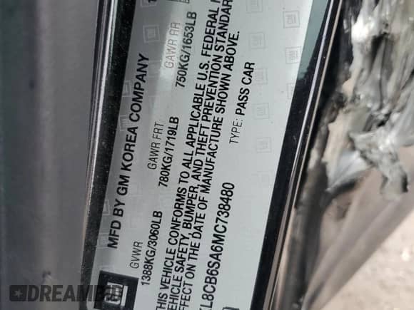 2021 Chevrolet Spark LS z VIN KL8CB6SA6MC738480, wystawiony jako Copart lot #69924775 z przebiegiem 70 669 mil mil oraz Szkoda całkowita • Salvage title. Historia ofert i sprzedaży dostępna na DreamBid. Obrazek 12.