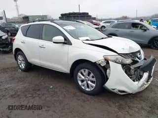 2011 Nissan Murano SV with VIN JN8AZ1MWXBW186293, listed as a IAAI auction lot 41477934 with 92,729 mi miles and . Bid and sale history available at DreamBid. Image 1.