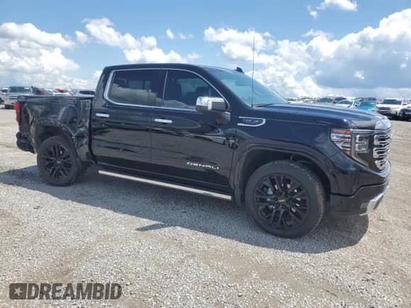 2022 GMC Sierra 1500 Denali with VIN 3GTUUGEL7NG665241, listed as a Copart auction lot 58975895 with 14,571 mi miles and Salvage title. Bid and sale history available at DreamBid. Image 4.