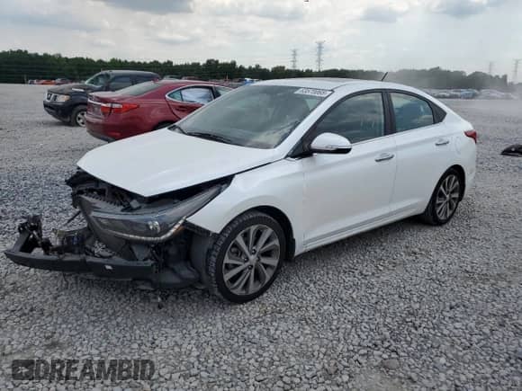 2021 Hyundai Accent Limited z VIN 3KPC34A60ME145292, wystawiony jako Copart lot #63570065 z przebiegiem 76 712 mil mil oraz Szkoda całkowita • Salvage title. Historia ofert i sprzedaży dostępna na DreamBid. Obrazek 1.