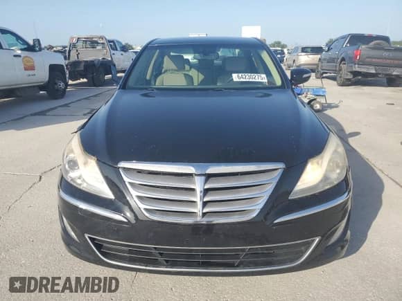 2013 Hyundai Genesis 3.8L with VIN KMHGC4DD3DU214520, listed as a Copart auction lot 64230275 with 122,882 mi miles and Salvage title. Bid and sale history available at DreamBid. Image 5.