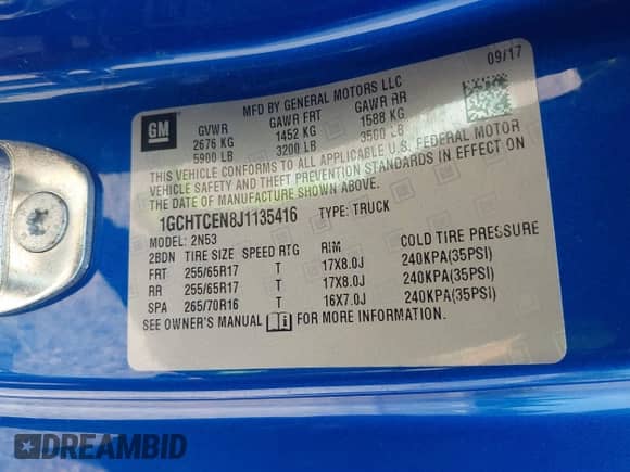 2018 Chevrolet Colorado 4WD LT z VIN 1GCHTCEN8J1135416, wystawiony jako IAAI lot #42402972 z przebiegiem 42 963 mil mil oraz . Historia ofert i sprzedaży dostępna na DreamBid. Obrazek 9.