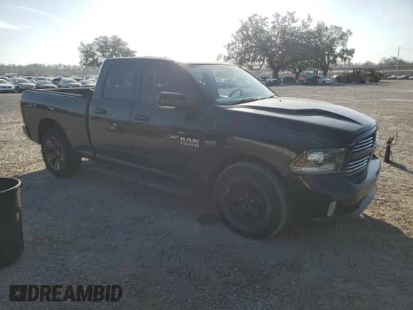 2014 Ram 1500 Sport with VIN 1C6RR6HT8ES301875, listed as a Copart auction lot 79619814 with 107,726 mi miles and Salvage title. Bid and sale history available at DreamBid. Image 4.