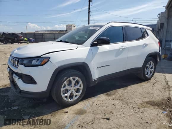 2024 Jeep Compass Latitude with VIN 3C4NJDBNXRT110623, listed as a Copart auction lot 80965655 with 60,432 mi miles and Salvage title. Bid and sale history available at DreamBid. Image 1.