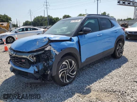 2024 Chevrolet TrailBlazer RS с VIN KL79MTSLXRB031310, выставлен на аукционе Copart как лот 67786195 с пробегом 44 262 миль миль и Списание • Salvage title. История ставок и продаж доступна на DreamBid. Изображение 1.