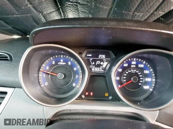 2014 Hyundai Elantra SE with VIN 5NPDH4AE0EH510676, listed as a Copart auction lot 62100725 with 163,663 mi miles and Salvage title. Bid and sale history available at DreamBid. Image 9.