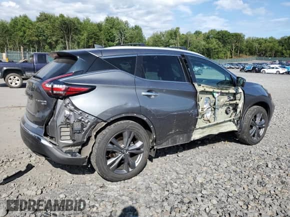 2023 Nissan Murano Platinum with VIN 5N1AZ2DS0PC102646, listed as a Copart auction lot 69138155 with 84,185 mi miles and Salvage title. Bid and sale history available at DreamBid. Image 3.