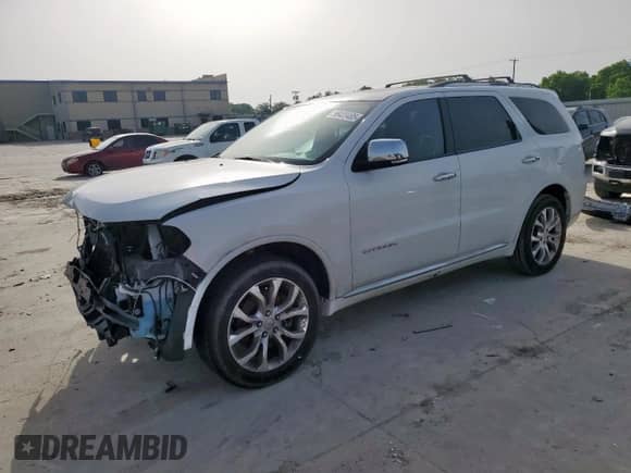 2016 Dodge Durango Citadel with VIN 1C4RDJEG0GC485904, listed as a Copart auction lot 56423465 with 103,206 mi miles and Salvage title. Bid and sale history available at DreamBid. Image 1.