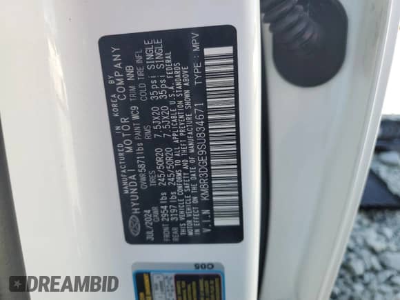 2025 Hyundai Palisade XRT with VIN KM8R3DGE9SU834671, listed as a Copart auction lot 84417345 with 17,714 mi miles and Salvage title. Bid and sale history available at DreamBid. Image 13.