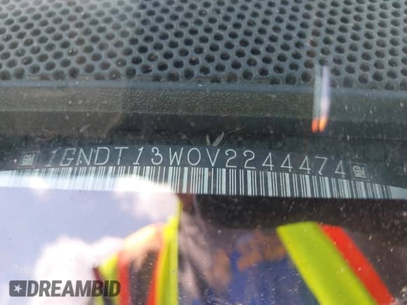 1997 Chevrolet Blazer LS with VIN 1GNDT13W0V2244474, listed as a IAAI auction lot 42378697 with 105,934 mi miles and . Bid and sale history available at DreamBid. Image 9.