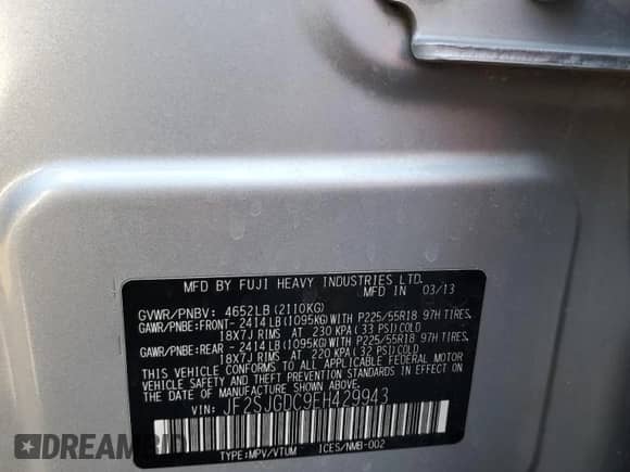 2014 Subaru Forester XT Premium с VIN JF2SJGDC9EH429943, выставлен на аукционе Copart как лот 85012815 с пробегом 122 106 миль миль и Чистый • Clean title. История ставок и продаж доступна на DreamBid. Изображение 12.