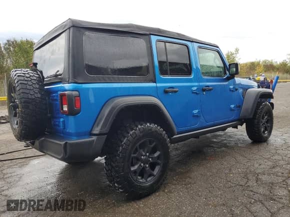 2022 Jeep Wrangler Unlimited Willys с VIN 1C4HJXDM7NW273172, выставлен на аукционе Copart как лот 85701905 с пробегом 46 096 миль миль и Списание • Salvage title. История ставок и продаж доступна на DreamBid. Изображение 3.