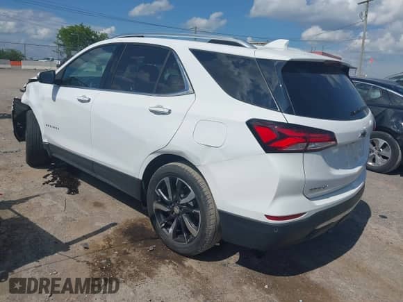 2023 Chevrolet Equinox Premier with VIN 3GNAXNEG2PL174997, listed as a IAAI auction lot 42739999 with 19,282 mi miles and . Bid and sale history available at DreamBid. Image 3.