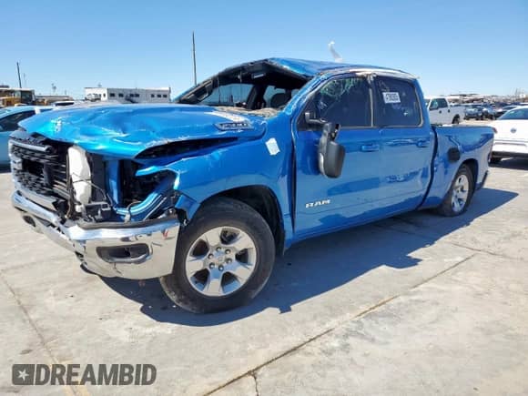 2022 Ram 1500 Big Horn с VIN 1C6RRFMG3NN295099, выставлен на аукционе Copart как лот 47882805 с пробегом 40 865 миль миль и Списание • Salvage title. История ставок и продаж доступна на DreamBid. Изображение 1.