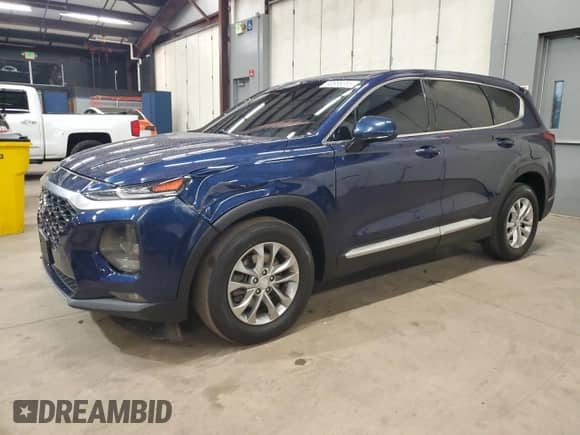 2019 Hyundai Santa Fe SEL with VIN 5NMS3CAD5KH009735, listed as a Copart auction lot 90856315 with 108,618 mi miles and Clean title. Bid and sale history available at DreamBid. Image 1.