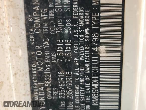 2015 Hyundai Santa Fe GLS z VIN KM8SMDHF0FU114798, wystawiony jako Copart lot #90261455 z przebiegiem 150 712 mil mil oraz Czysty tytuł • Clean title. Historia ofert i sprzedaży dostępna na DreamBid. Obrazek 13.