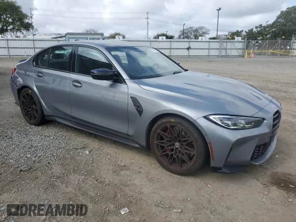 2022 BMW M3 Competition xDrive with VIN WBS43AY02NFN09815, listed as a Copart auction lot 51021705 with 31,123 mi miles and Salvage title. Bid and sale history available at DreamBid. Image 4.
