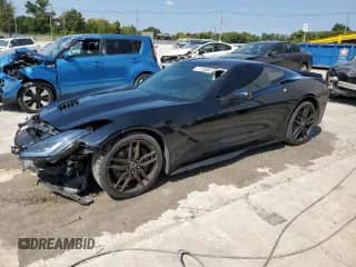 2014 Chevrolet Corvette Z51 3LT with VIN 1G1YM2D78E5102188, listed as a Copart auction lot 71738365 with Not provided miles and Salvage title. Bid and sale history available at DreamBid. Image 1.