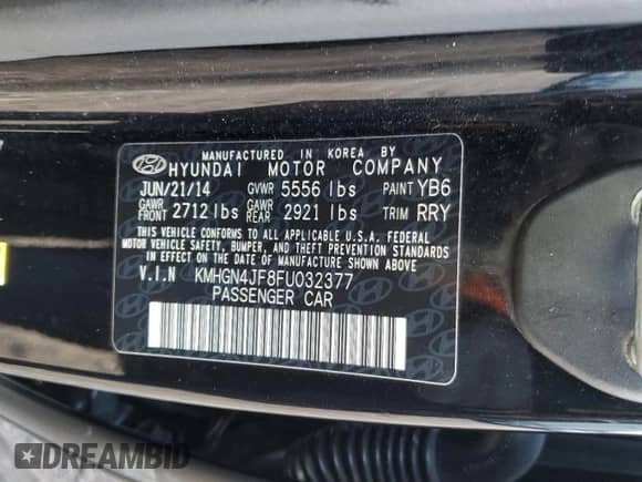 2015 Hyundai Genesis 5.0L с VIN KMHGN4JF8FU032377, выставлен на аукционе Copart как лот 86976305 с пробегом 128 493 миль миль и Чистый • Clean title. История ставок и продаж доступна на DreamBid. Изображение 12.