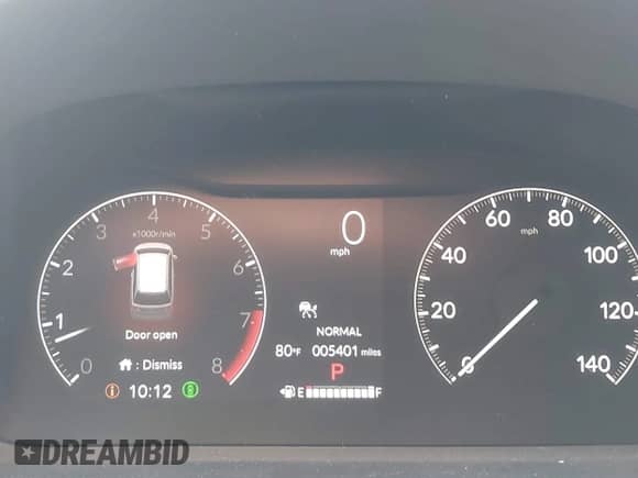 2025 Honda Odyssey EX-L with VIN 5FNRL6H61SB083582, listed as a IAAI auction lot 43262071 with 5,401 mi miles and . Bid and sale history available at DreamBid. Image 7.