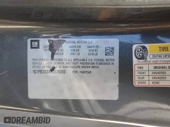 2017 Chevrolet Camaro 1LT с VIN 1G1FB3DSXH0178200, выставлен на аукционе Copart как лот 65981835 с пробегом 111 157 миль миль и Списание • Salvage title. История ставок и продаж доступна на DreamBid. Изображение 13.