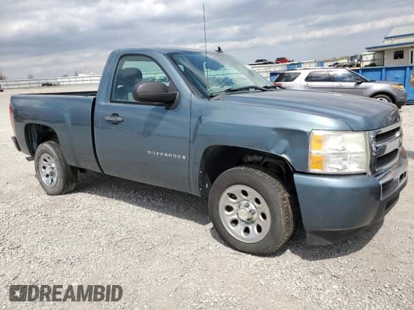2009 Chevrolet Silverado 1500 Work Truck with VIN 1GCEC14X99Z166164, listed as a Copart auction lot 52852255 with 194,568 mi miles and Salvage title. Bid and sale history available at DreamBid. Image 4.
