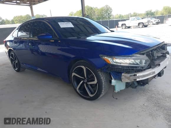 2018 Honda Accord Sport with VIN 1HGCV1F3XJA230227, listed as a IAAI auction lot 43278859 with 177,822 mi miles and . Bid and sale history available at DreamBid. Image 1.