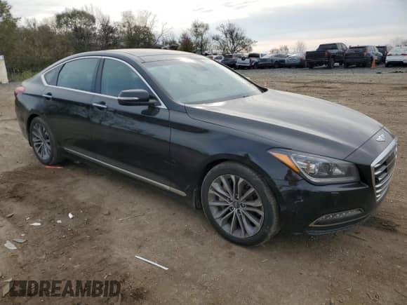 2016 Hyundai Genesis 3.8L with VIN KMHGN4JE8GU111329, listed as a Copart auction lot 80259914 with 325,698 mi miles and Salvage title. Bid and sale history available at DreamBid. Image 4.