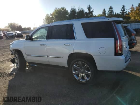 2018 Cadillac Escalade Premium Luxury z VIN 1GYS4CKJ9JR319277, wystawiony jako Copart lot #83877595 z przebiegiem 97 208 mil mil oraz Szkoda całkowita • Salvage title. Historia ofert i sprzedaży dostępna na DreamBid. Obrazek 2.