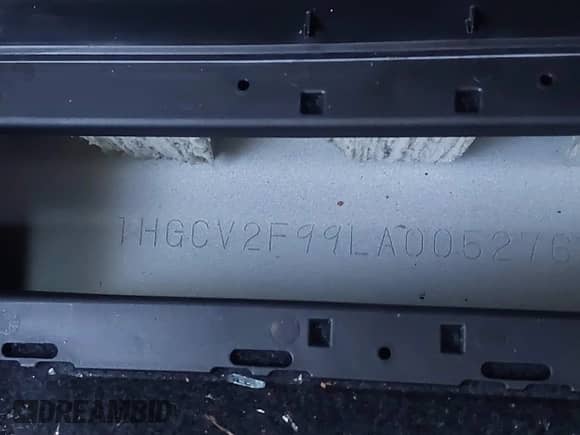 2020 Honda Accord Touring with VIN 1HGCV2F99LA005276, listed as a IAAI auction lot 43303649 with Not provided miles and . Bid and sale history available at DreamBid. Image 9.