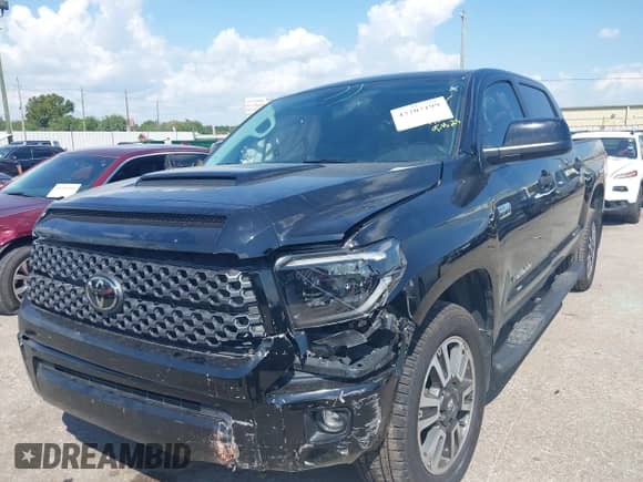 2021 Toyota Tundra SR5 with VIN 5TFEY5F17MX283781, listed as a IAAI auction lot 43207199 with 50,988 mi miles and . Bid and sale history available at DreamBid. Image 2.