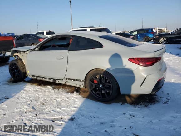 2025 BMW 4 Series M440i xDrive with VIN WBA83DA07SCT64818, listed as a Copart auction lot 43932505 with 1,974 mi miles and Clean title. Bid and sale history available at DreamBid. Image 2.