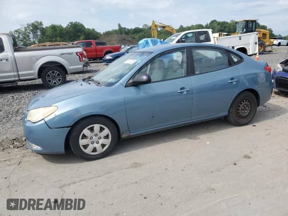 2007 Hyundai Elantra GLS with VIN KMHDU46D97U182934, listed as a Copart auction lot 69091065 with 43,161 mi miles and Salvage title. Bid and sale history available at DreamBid. Image 1.
