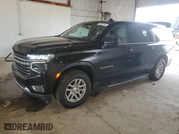 2021 Chevrolet Suburban LT with VIN 1GNSKCKD9MR172704, listed as a Copart auction lot 59959105 with 101,333 mi miles and Salvage title. Bid and sale history available at DreamBid. Image 1.