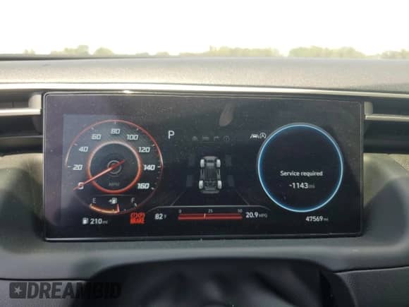 2022 Hyundai Tucson Limited with VIN 5NMJECAEXNH147094, listed as a Copart auction lot 71673285 with 47,569 mi miles and Salvage title. Bid and sale history available at DreamBid. Image 9.