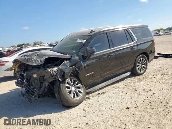 2021 Chevrolet Tahoe LT with VIN 1GNSKNKD3MR411238, listed as a Copart auction lot 70778975 with 75,116 mi miles and Salvage title. Bid and sale history available at DreamBid. Image 1.